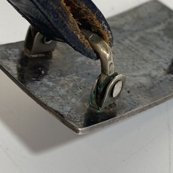 Vintage Hopi Native Lyman Nasawytewa Kokopelli Sterling Silver Buckle - Picture 6 of 9